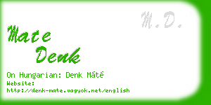 mate denk business card