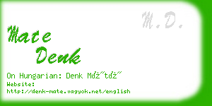 mate denk business card